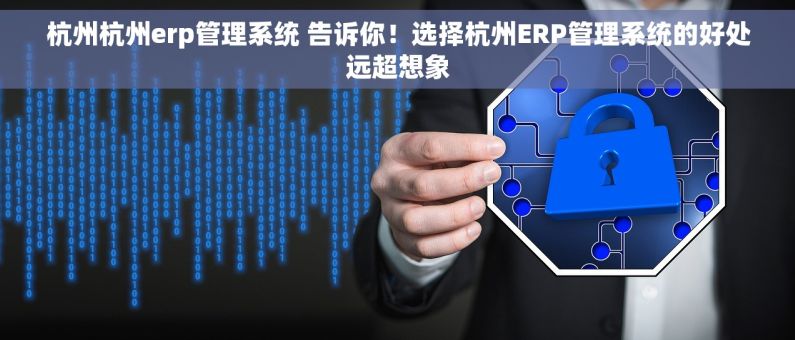 杭州杭州erp管理系统 告诉你！选择杭州ERP管理系统的好处远超想象