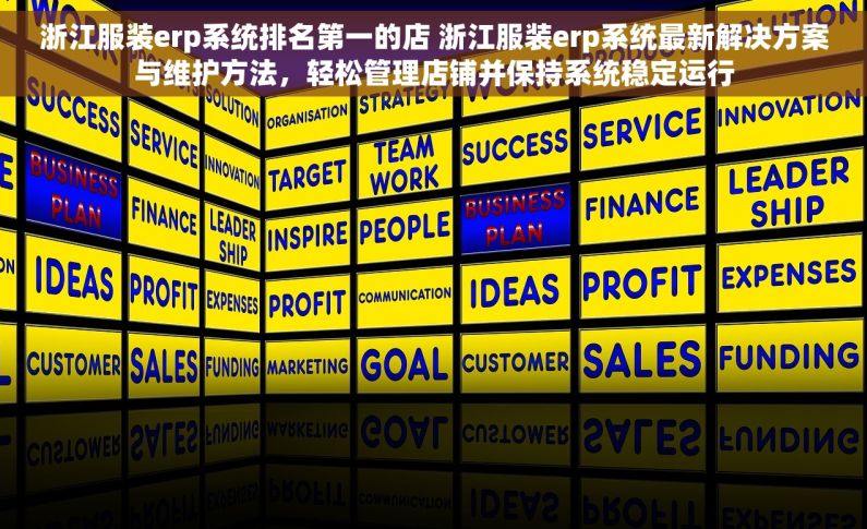 浙江服装erp系统排名第一的店 浙江服装erp系统最新解决方案与维护方法，轻松管理店铺并保持系统稳定运行