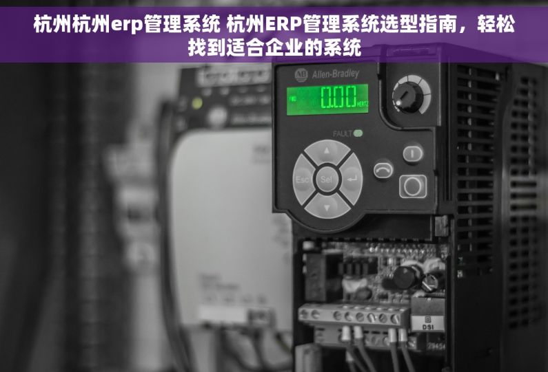 杭州杭州erp管理系统 杭州ERP管理系统选型指南，轻松找到适合企业的系统