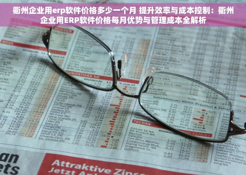 衢州企业用erp软件价格多少一个月 提升效率与成本控制：衢州企业用ERP软件价格每月优势与管理成本全解析