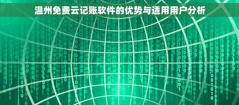 温州免费云记账软件的优势与适用用户分析