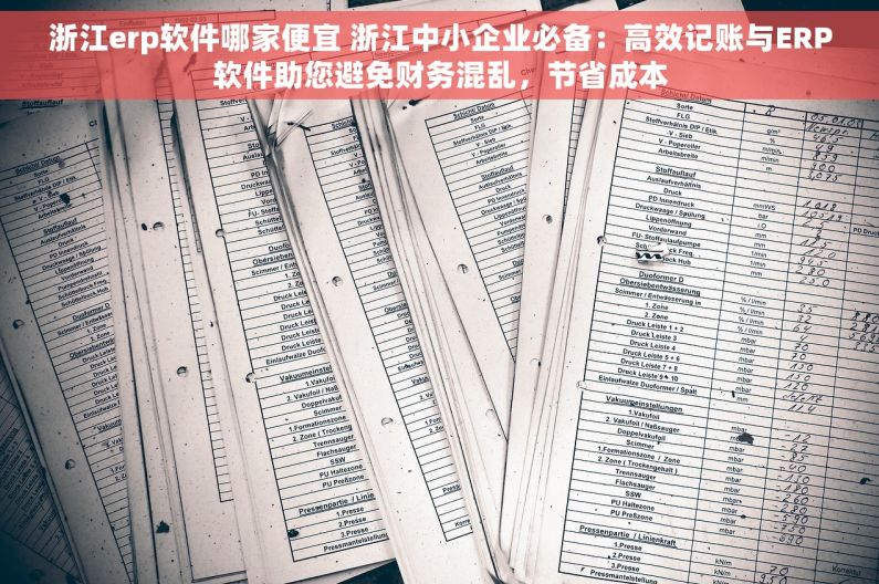浙江erp软件哪家便宜 浙江中小企业必备：高效记账与ERP软件助您避免财务混乱，节省成本