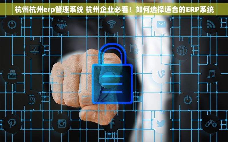 杭州杭州erp管理系统 杭州企业必看！如何选择适合的ERP系统