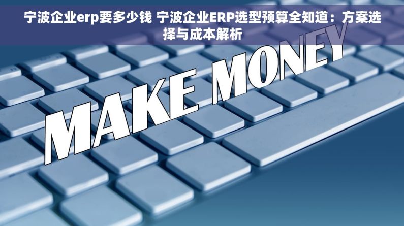 宁波企业erp要多少钱 宁波企业ERP选型预算全知道：方案选择与成本解析