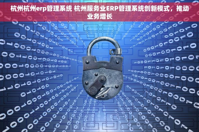 杭州杭州erp管理系统 杭州服务业ERP管理系统创新模式，推动业务增长