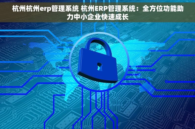 杭州杭州erp管理系统 杭州ERP管理系统：全方位功能助力中小企业快速成长