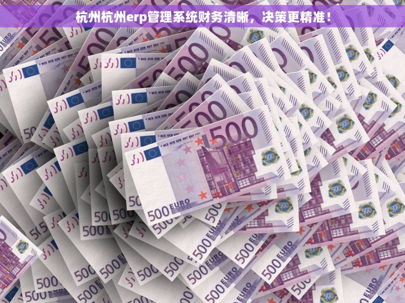 杭州杭州erp管理系统财务清晰，决策更精准！