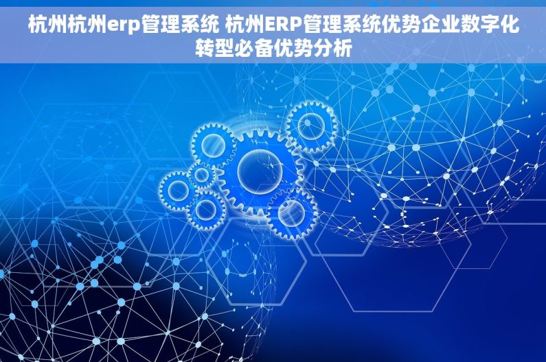 杭州杭州erp管理系统 杭州ERP管理系统优势企业数字化转型必备优势分析