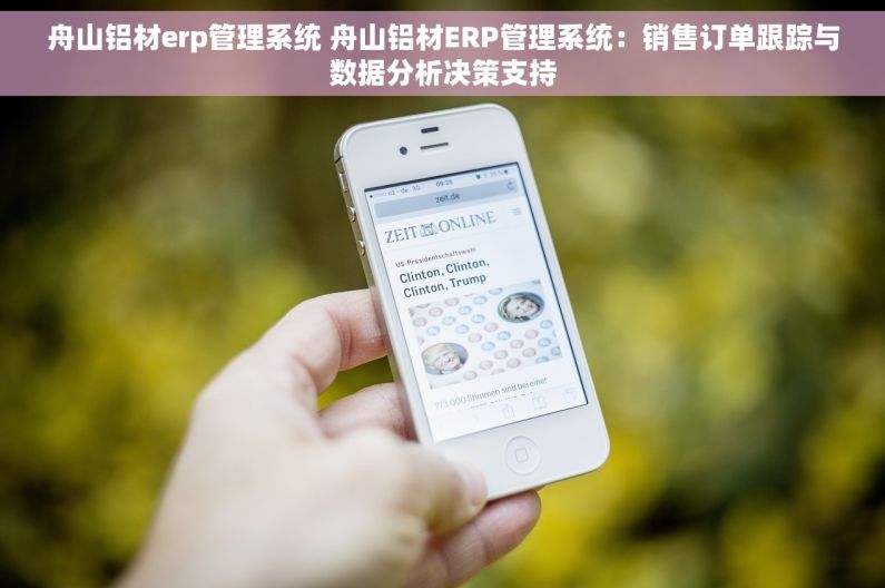 舟山铝材erp管理系统 舟山铝材ERP管理系统：销售订单跟踪与数据分析决策支持
