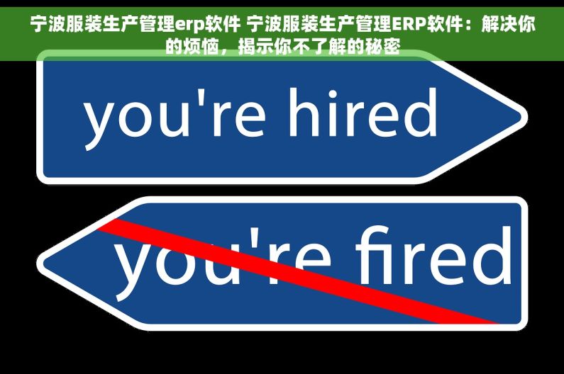 宁波服装生产管理erp软件 宁波服装生产管理ERP软件：解决你的烦恼，揭示你不了解的秘密