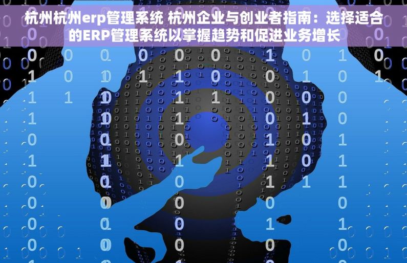 杭州杭州erp管理系统 杭州企业与创业者指南：选择适合的ERP管理系统以掌握趋势和促进业务增长