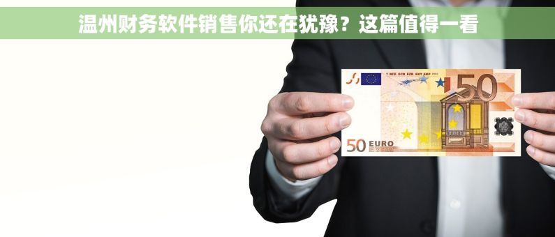 温州财务软件销售你还在犹豫？这篇值得一看