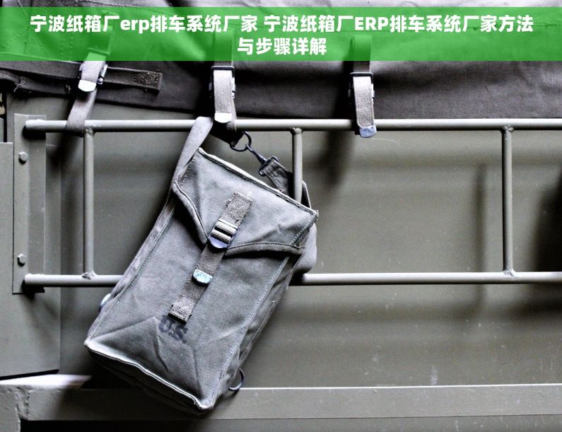 宁波纸箱厂erp排车系统厂家 宁波纸箱厂ERP排车系统厂家方法与步骤详解
