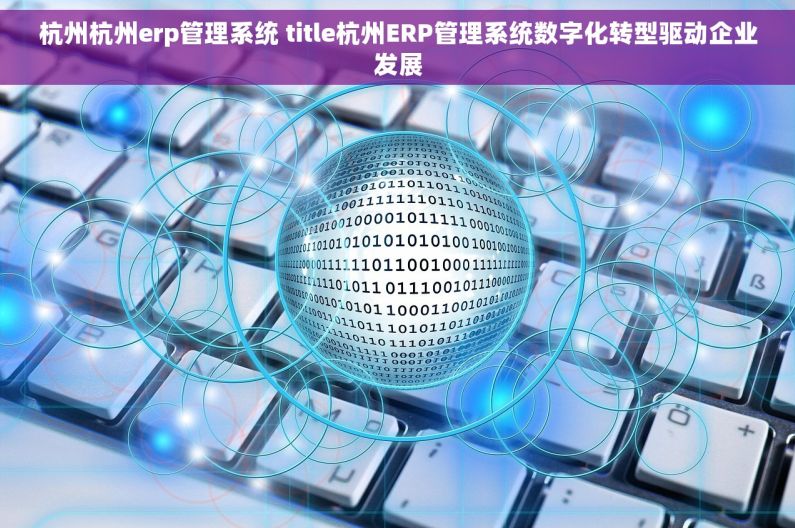 杭州杭州erp管理系统 title杭州ERP管理系统数字化转型驱动企业发展