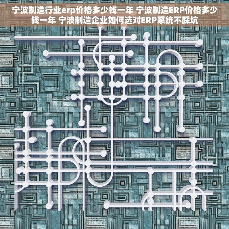 宁波制造行业erp价格多少钱一年 宁波制造ERP价格多少钱一年 宁波制造企业如何选对ERP系统不踩坑