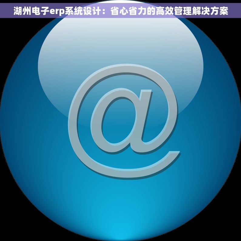 湖州电子erp系统设计：省心省力的高效管理解决方案