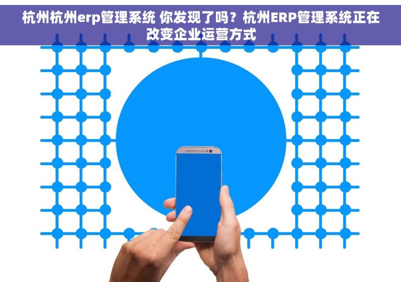 杭州杭州erp管理系统 你发现了吗？杭州ERP管理系统正在改变企业运营方式