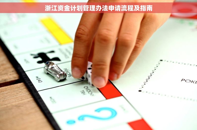 浙江资金计划管理办法申请流程及指南