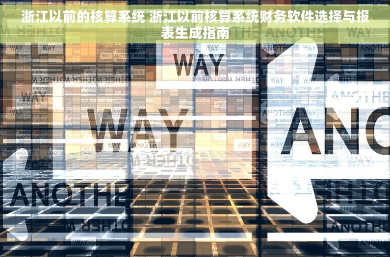 浙江以前的核算系统 浙江以前核算系统财务软件选择与报表生成指南