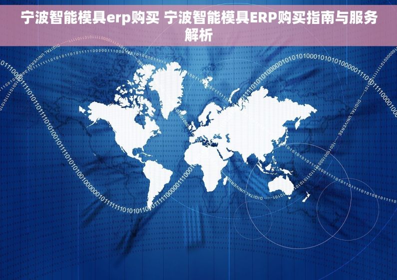 宁波智能模具erp购买 宁波智能模具ERP购买指南与服务解析