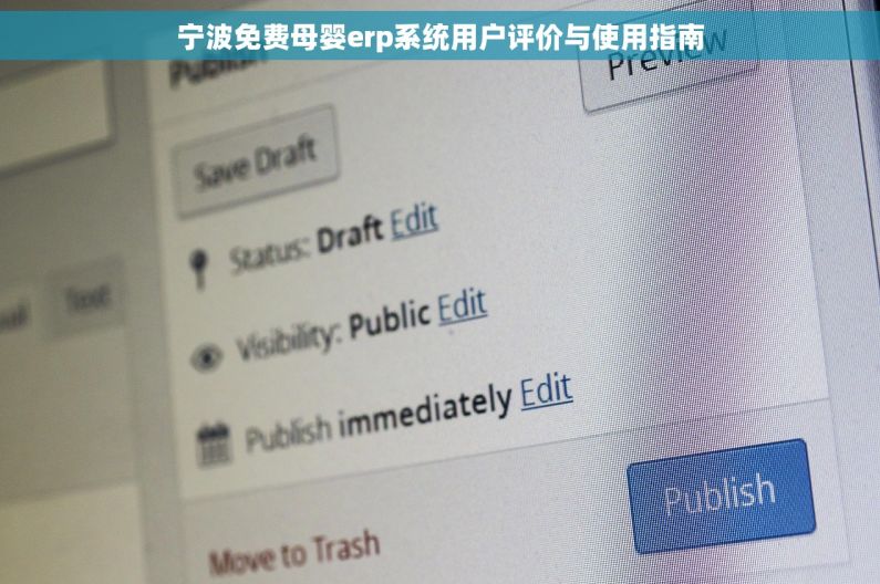 宁波免费母婴erp系统用户评价与使用指南