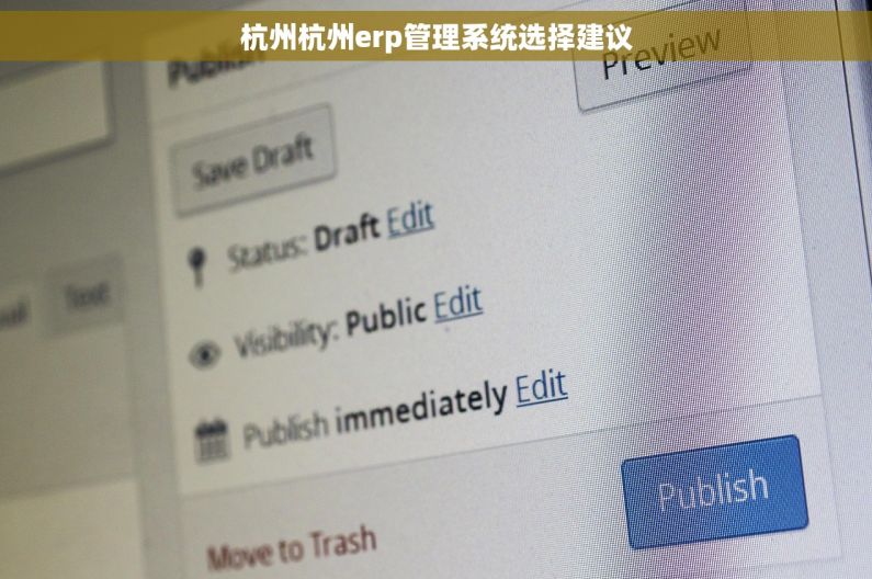 杭州杭州erp管理系统选择建议