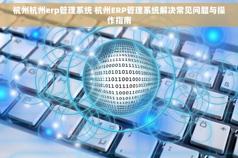杭州杭州erp管理系统 杭州ERP管理系统解决常见问题与操作指南