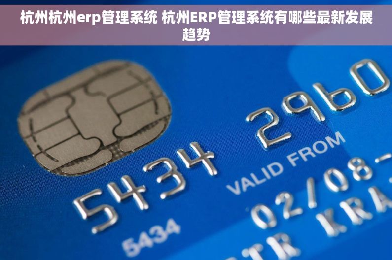 杭州杭州erp管理系统 杭州ERP管理系统有哪些最新发展趋势