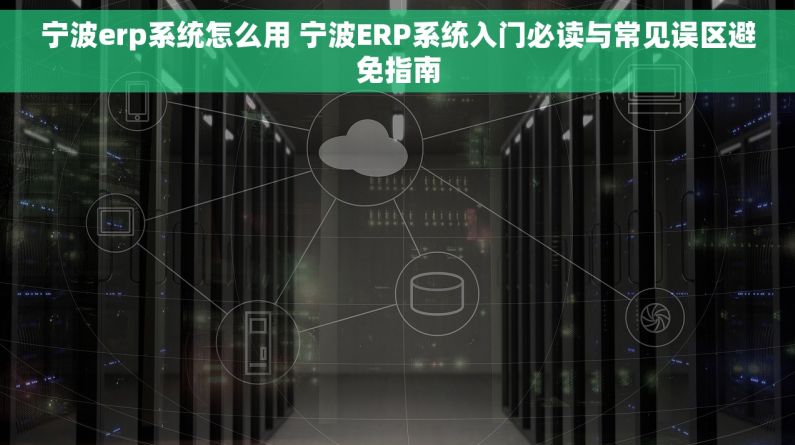 宁波erp系统怎么用 宁波ERP系统入门必读与常见误区避免指南