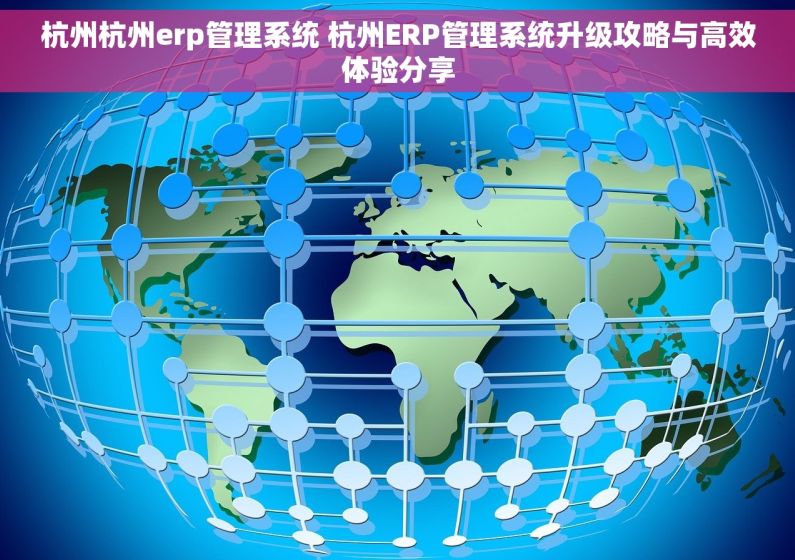 杭州杭州erp管理系统 杭州ERP管理系统升级攻略与高效体验分享