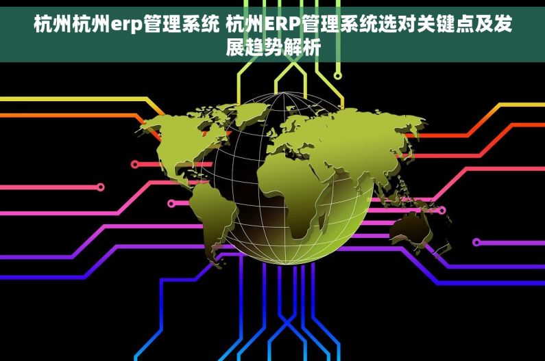 杭州杭州erp管理系统 杭州ERP管理系统选对关键点及发展趋势解析