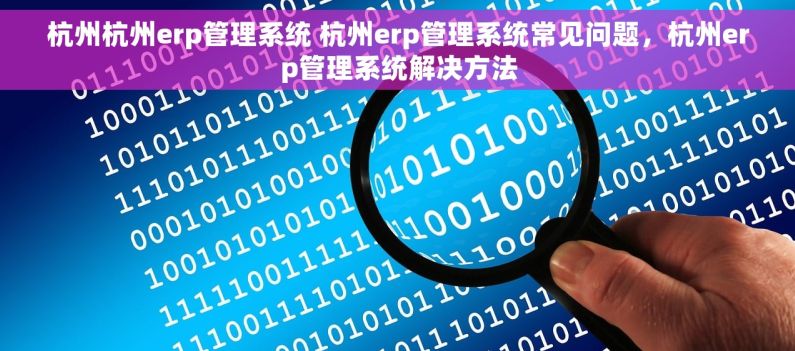 杭州杭州erp管理系统 杭州erp管理系统常见问题，杭州erp管理系统解决方法