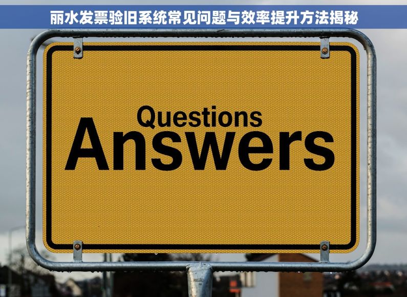 丽水发票验旧系统常见问题与效率提升方法揭秘