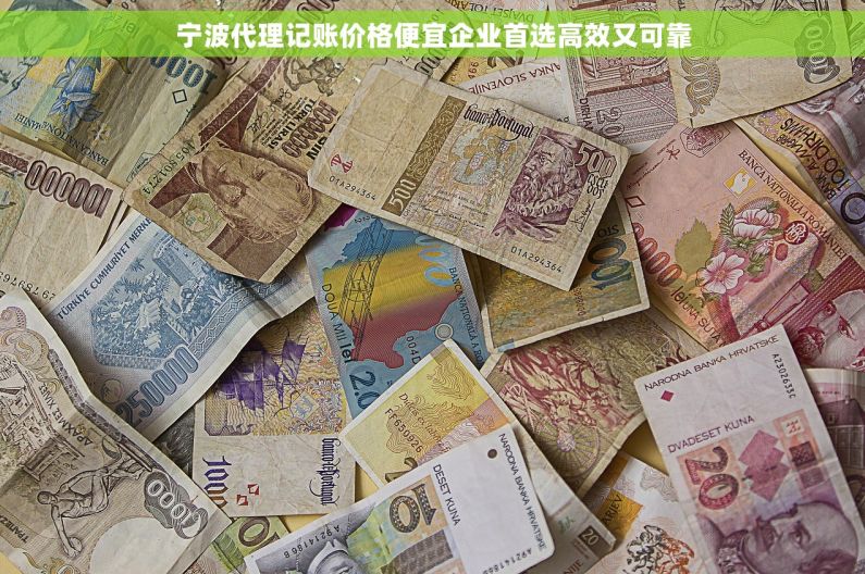 宁波代理记账价格便宜企业首选高效又可靠