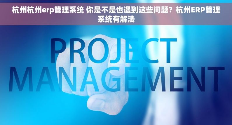 杭州杭州erp管理系统 你是不是也遇到这些问题？杭州ERP管理系统有解法
