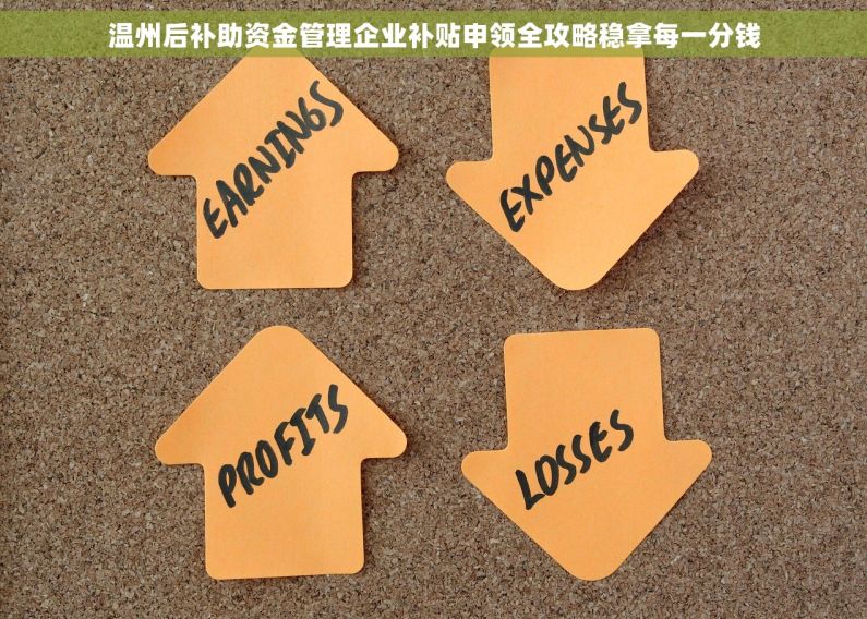 温州后补助资金管理企业补贴申领全攻略稳拿每一分钱