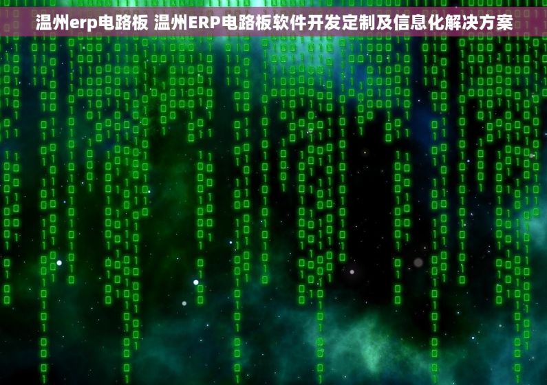 温州erp电路板 温州ERP电路板软件开发定制及信息化解决方案