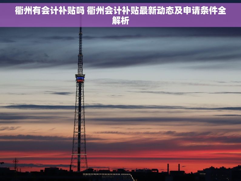 衢州有会计补贴吗 衢州会计补贴最新动态及申请条件全解析
