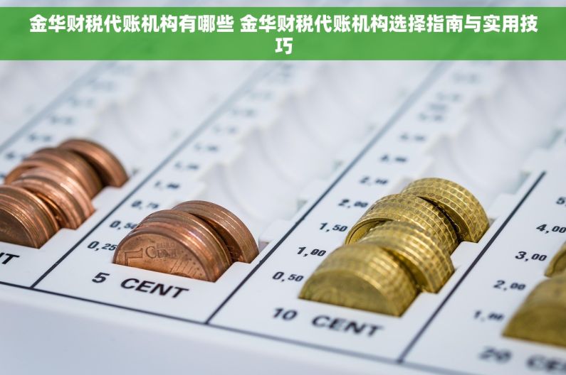 金华财税代账机构有哪些 金华财税代账机构选择指南与实用技巧