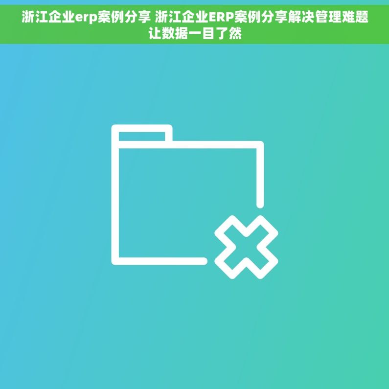 浙江企业erp案例分享 浙江企业ERP案例分享解决管理难题让数据一目了然