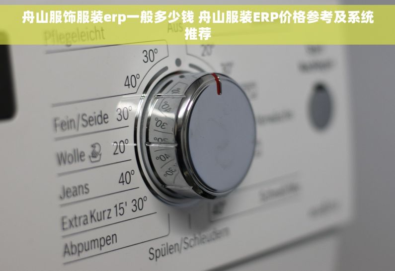 舟山服饰服装erp一般多少钱 舟山服装ERP价格参考及系统推荐