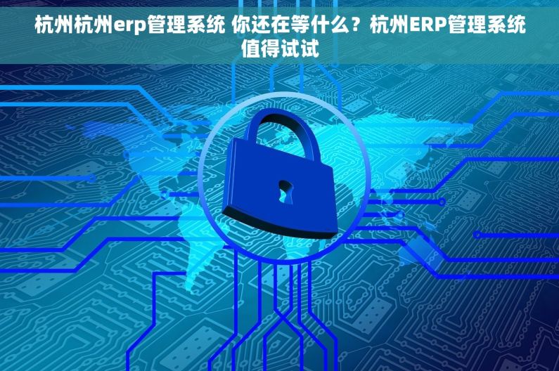 杭州杭州erp管理系统 你还在等什么？杭州ERP管理系统值得试试