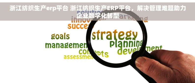 浙江纺织生产erp平台 浙江纺织生产ERP平台，解决管理难题助力企业数字化转型