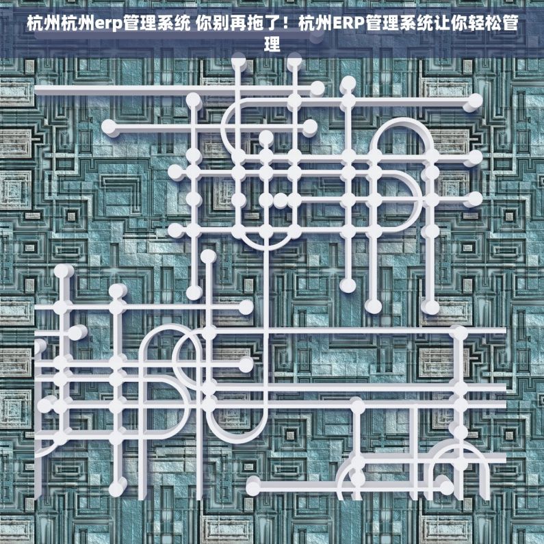 杭州杭州erp管理系统 你别再拖了！杭州ERP管理系统让你轻松管理