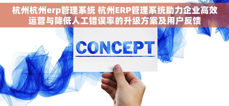 杭州杭州erp管理系统 杭州ERP管理系统助力企业高效运营与降低人工错误率的升级方案及用户反馈