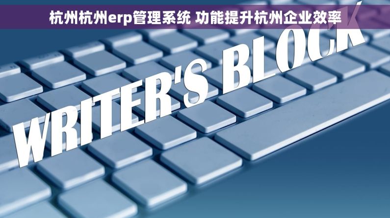 杭州杭州erp管理系统 功能提升杭州企业效率