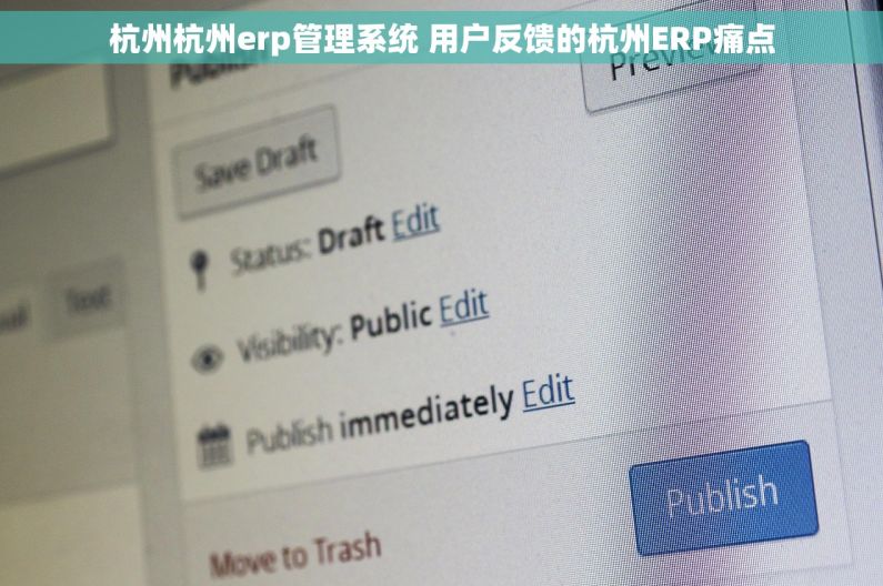 杭州杭州erp管理系统 用户反馈的杭州ERP痛点