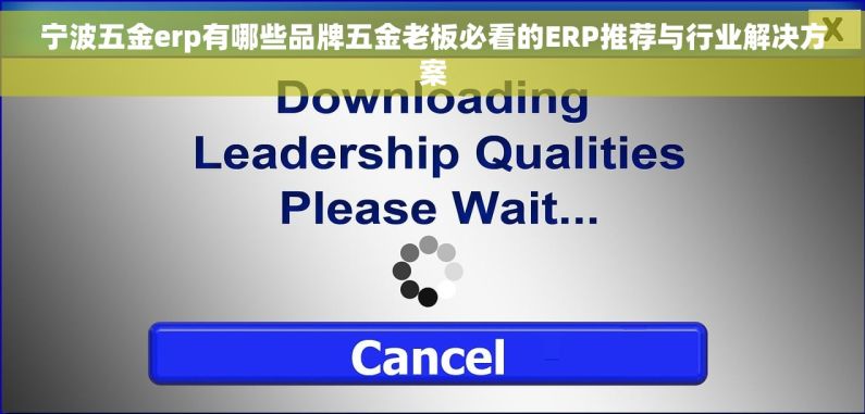 宁波五金erp有哪些品牌五金老板必看的ERP推荐与行业解决方案