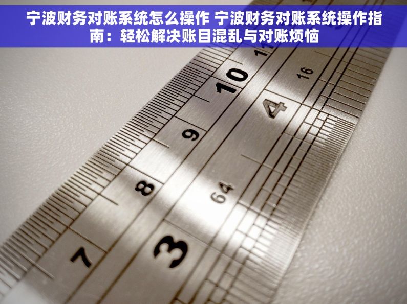 宁波财务对账系统怎么操作 宁波财务对账系统操作指南：轻松解决账目混乱与对账烦恼