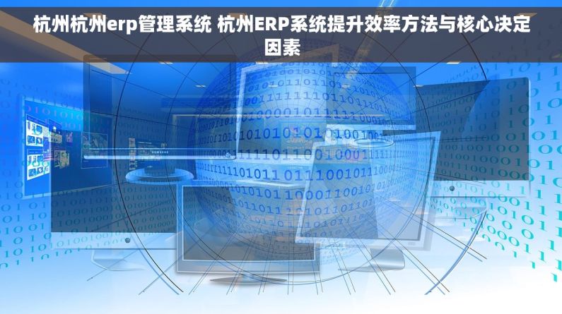 杭州杭州erp管理系统 杭州ERP系统提升效率方法与核心决定因素